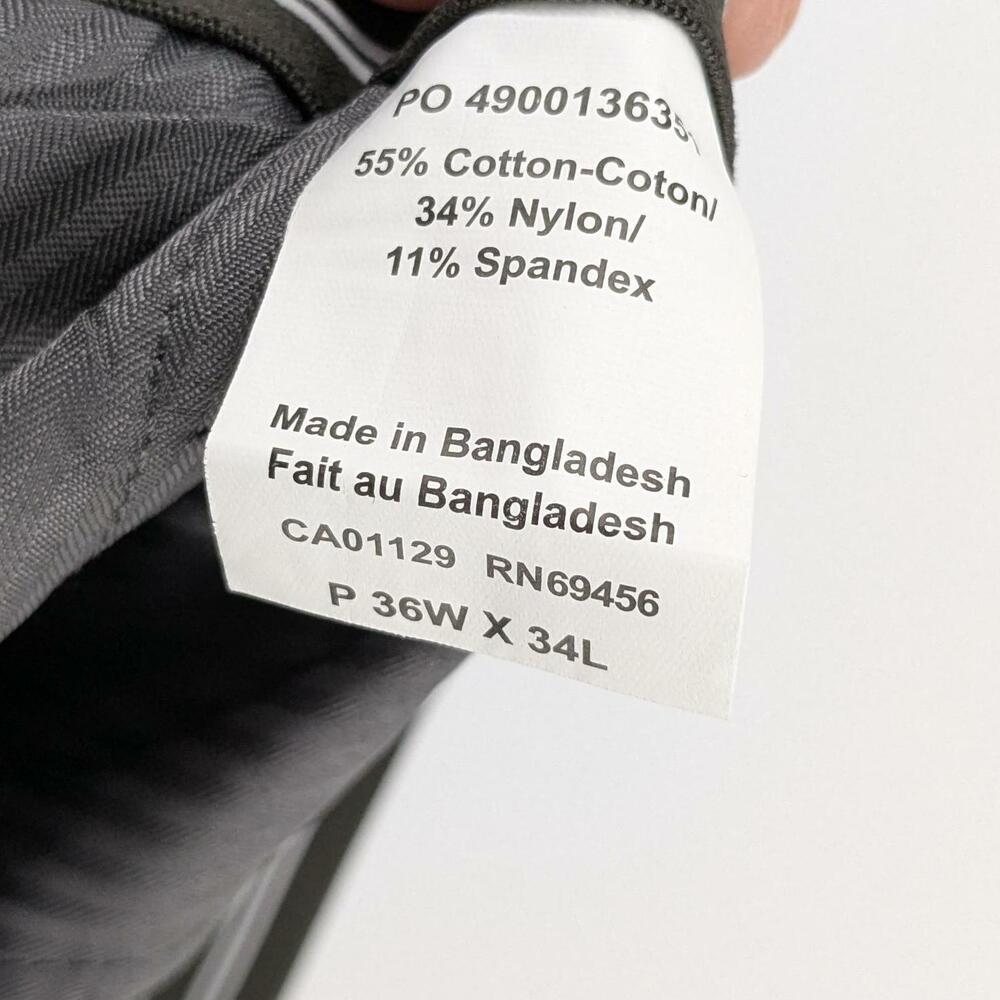 Michael Kors Men's Classic Fit Performance Stretch Dress Pants Gray 36 x 34 - Picture 7 of 7